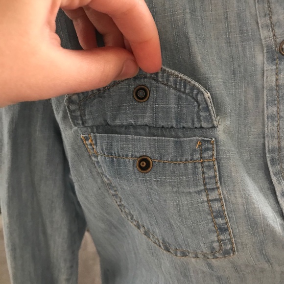 Classic Fit Light Wash Button Down Shirt - Picture 6 of 10